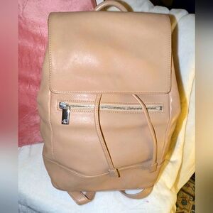 Calvin Klein Tan Leather Backpack